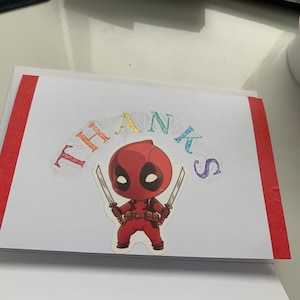 Superhero Greeting Cards - you choose!  Deadpool, Captain America, Hulk, Iron Man