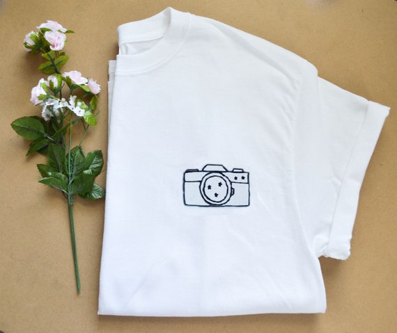 Hand-embroidered Camera / Photography T 