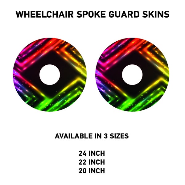 WCGW0048 Rollstuhl Speichenschutz Wickelgrafik Aufkleber Vinyl Viele Designs