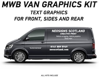 VAN03 Mwb Van Graphics Kit Signe Écriture Lettrage de véhicule