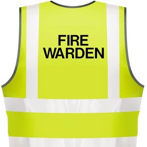 Custom Adults Hi-Viz Printed Fire Warden Visibility Safety Wear PPE NEO00967
