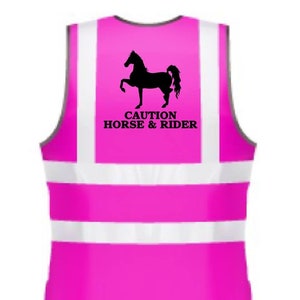 NEO00953K Kids Hi-Viz printed caution horse & rider safety wear for horse riding NEO00953K