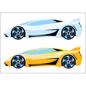 PS391-400 A4 Sticker Sheet Decals Wall Self Adhesive Vinyl  Various Designs Available Supercars Bulls Rhino Rip Metal Tigers Lions Cars
