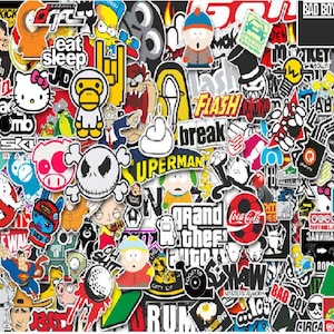 SB01-10 sticker bomb sheets for car van motorbike boat phone laptop wall window tablet