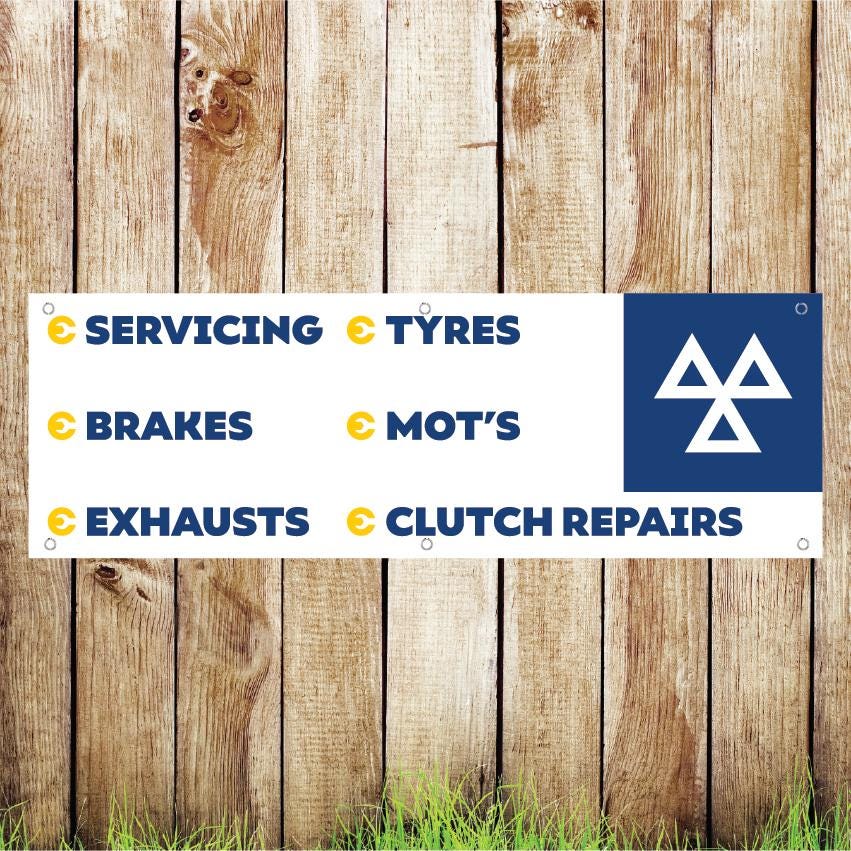 BAN035 Service Tyres Brakes Advertising Pub Banner Indoor/outdoor ...