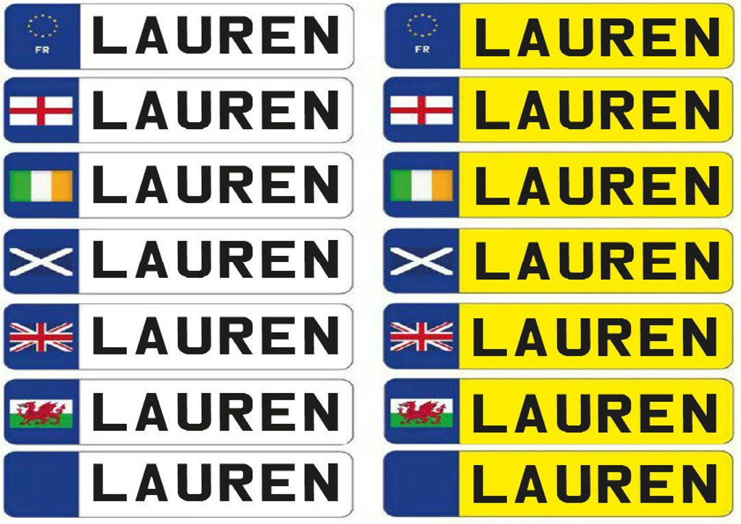 RIDE Kids Personalised Number Plates Front and Back Children Ride on ...