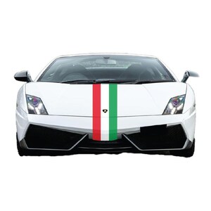 IT1.1 Italian Racing Bonnet stripe 1.1m (1100mm) Long laminated for Ferrari Fiat Alfa Romeo Mini sticker graphics various widths available
