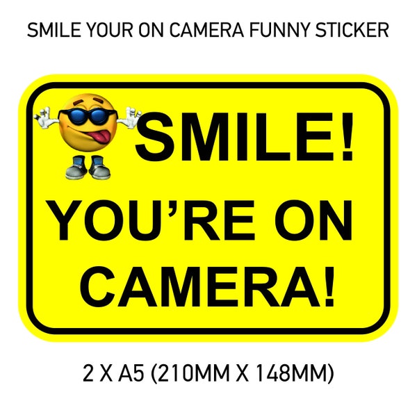 Smile You're on Camera Bumper Sticker Etsy