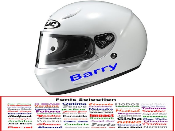 2 x PERSONALISED MOTORBIKE NAME STICKERS HELMET NAME MOTORCYCLE STICKERS DECALS