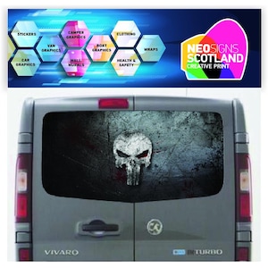 VIV001 Tailgate wrap for Vauxhall/Opel Vivaro Swb Lwb Rear Panel Graphic Sticker Wrap Air Release Vinyl