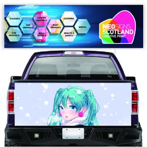 TAIL004 Tailgate truck anime wrap printed graphics vinyl F-150 Toyota Hilux L200