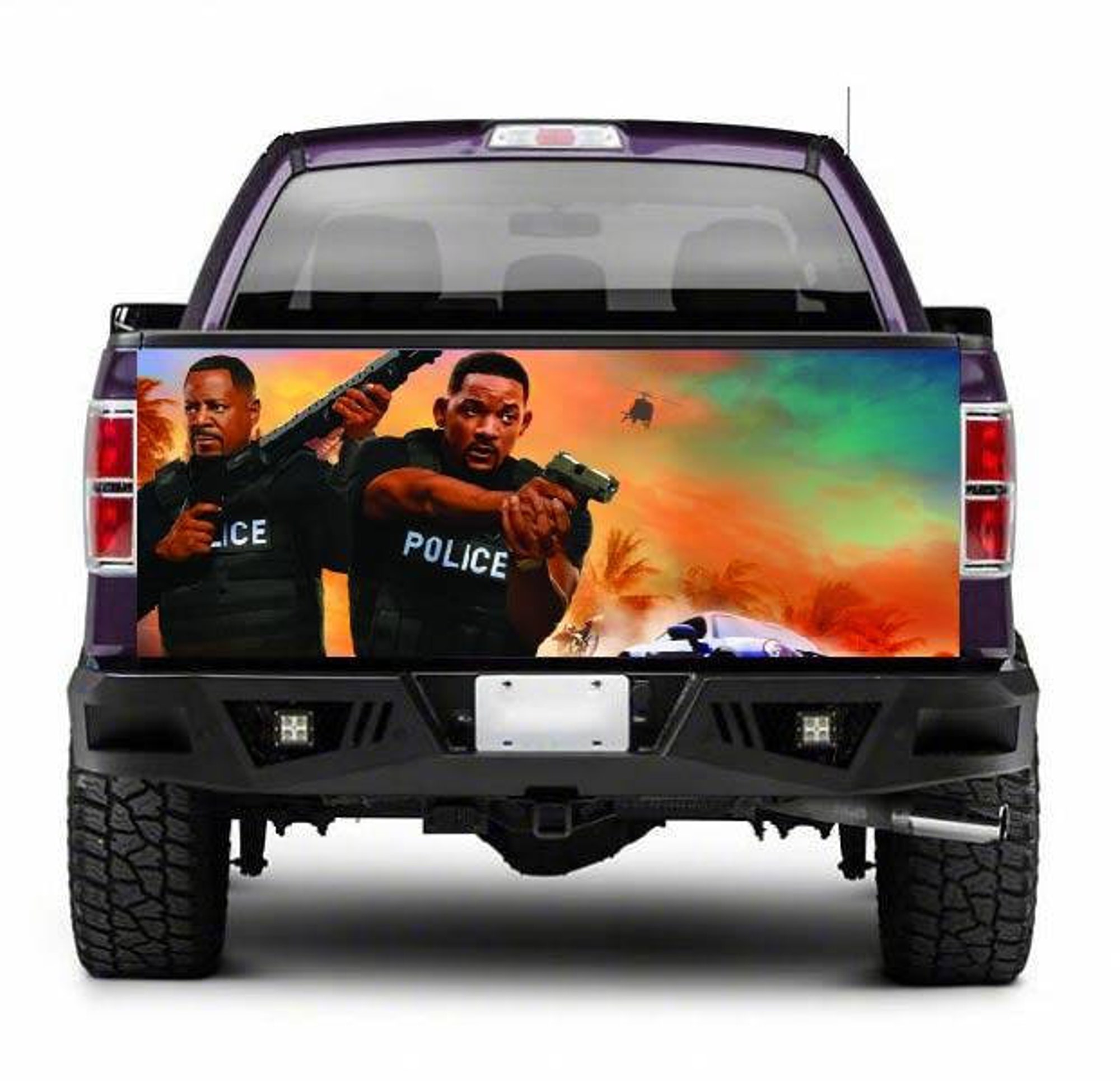 US Police Truck Bed Decal, Car Decor, Car Accessories