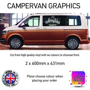 SCG01-18 Small Universal Campervan motorhome graphics decals stickers various Designs and sizes available Vw Mercedes Ford Renault T4 T5 T6