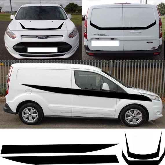 Glänzende Folienstreifen Auto Seitenstreifen Seitenaufkleber Aufkleber Grafiken,Für Ford Tourneo Ford Transit Custom Streifen