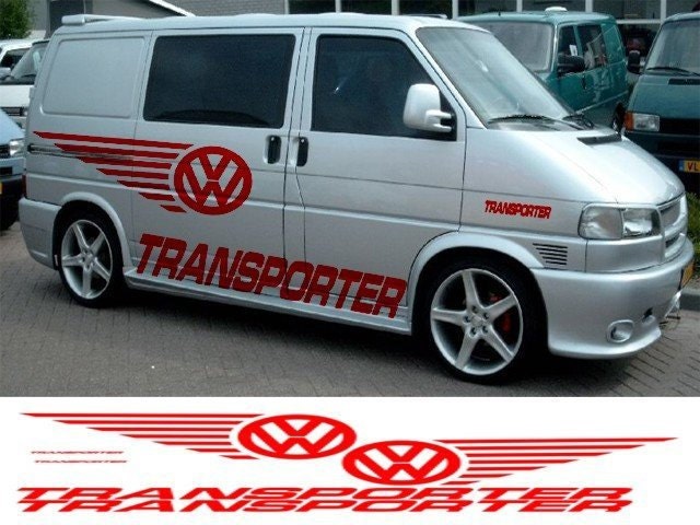 Aufkleber Sticker Personalisiert Text Unten VW T4 Caravelle/Multivan  Transporter