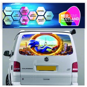 TRANS024 Tailgate wrap for VW Volkswagen Transporter T5 T6 Rear Panel Graphic Sticker Wrap Air Release Vinyl