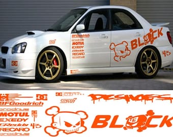 NEO00418 Zestaw bloków pasujący do naklejek graficznych Subaru WRX STIP1 Impreza Classic