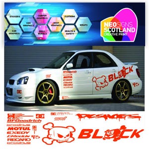 NEO00418 Block-Kit geeignet für Subaru Wrx Stip1 Impreza Classic Grafiken Aufkleber Aufkleber