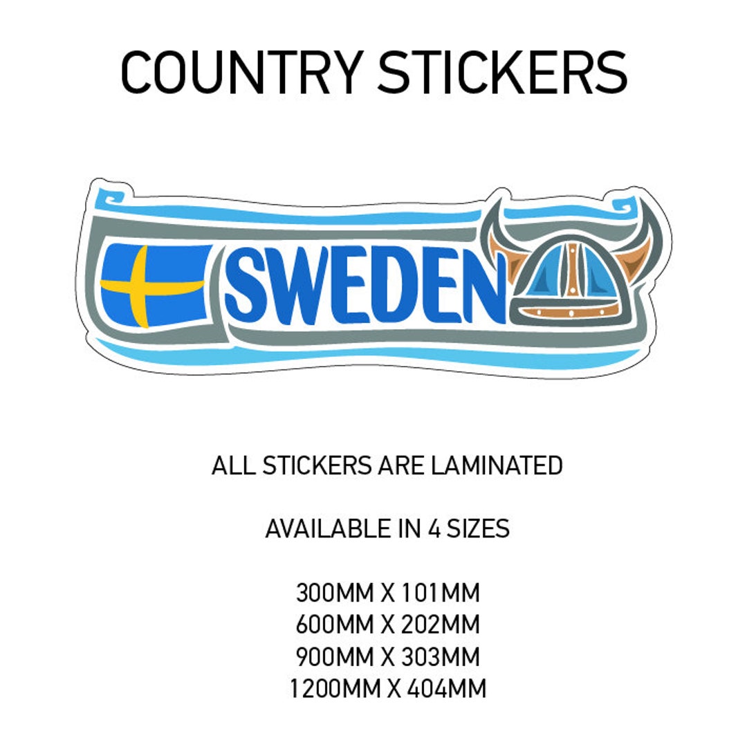 Länder S (S, Sch,St) - Fahne am Stab Schweden gedruckt klein Pack