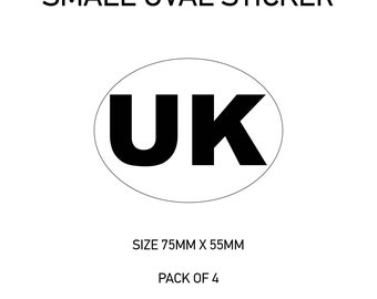 SOS31-36 Oval Flag X 4 Car Van Vinyl Stickers - Printed Stickers UK Vehicles Various Flags Available