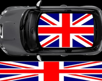 NEO00941B Blue and Red Union Jack flag roof for mini graphics decals stickers