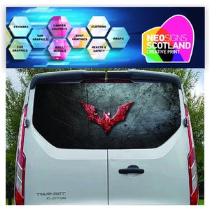 FORDT021 Tailgate wrap for Ford Transit Custom Swb Lwb Rear Panel Graphic Sticker Wrap Air Release Vinyl