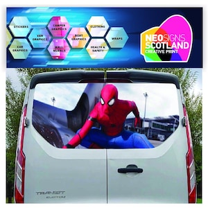 FORDT015 Tailgate wrap for Ford Transit Custom Swb Lwb Rear Panel Graphic Sticker Wrap Air Release Vinyl