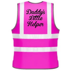 Custom Kids Hi-Viz Printed Daddys Little Helper Safety Wear Kids NEO00971K