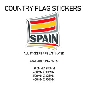 Custom Vinyl Pegatinas Banderas DE ESPAÑA Stickers AUFKLEBER Decals Moto  Moto GP Bike Coche (Colores Bandera ESPAÑA/Spain Flag Colors)