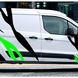 NEO01105B Transit Connect Tiger Stripes 1 Vinyl Campervan Van Graphics Stickers Decal 2 Colours