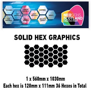 Car Solid Medium Hexagon Camouflage Side Kit Honeycomb Stickers Graphics SHEX01