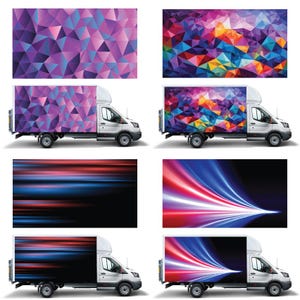 ボックスバン用パネルラップステッカー 2枚セット 4000mm x 2200mm – 防水 – 簡単装着 – イギリスサイズ 13-16
