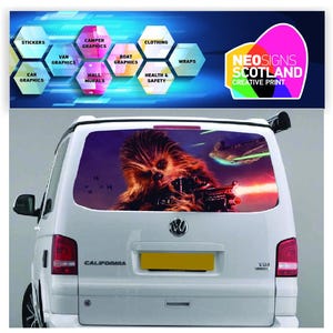 TRANS005 Tailgate wrap for VW Volkswagen Transporter T5 T6 Rear Panel Graphic Sticker Wrap Air Release Vinyl
