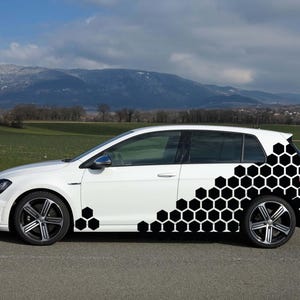 Kit Autocollants Camouflage Hexagone Pour Voiture - Graphique Nid D'abeille CCK4L - Personnalisation