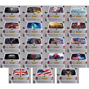 TRANS001-19 VW フォルクスワーゲン トランスポーター T5 T6 用 テールゲートラップ リアパネルグラフィックステッカーラップ エアリリースビニール