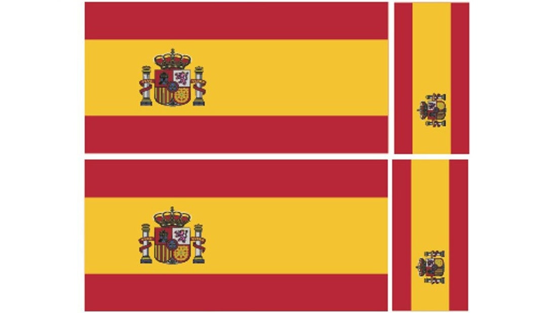 Tienda Falangista,Pegatina Bandera España Manchas Modelo 2