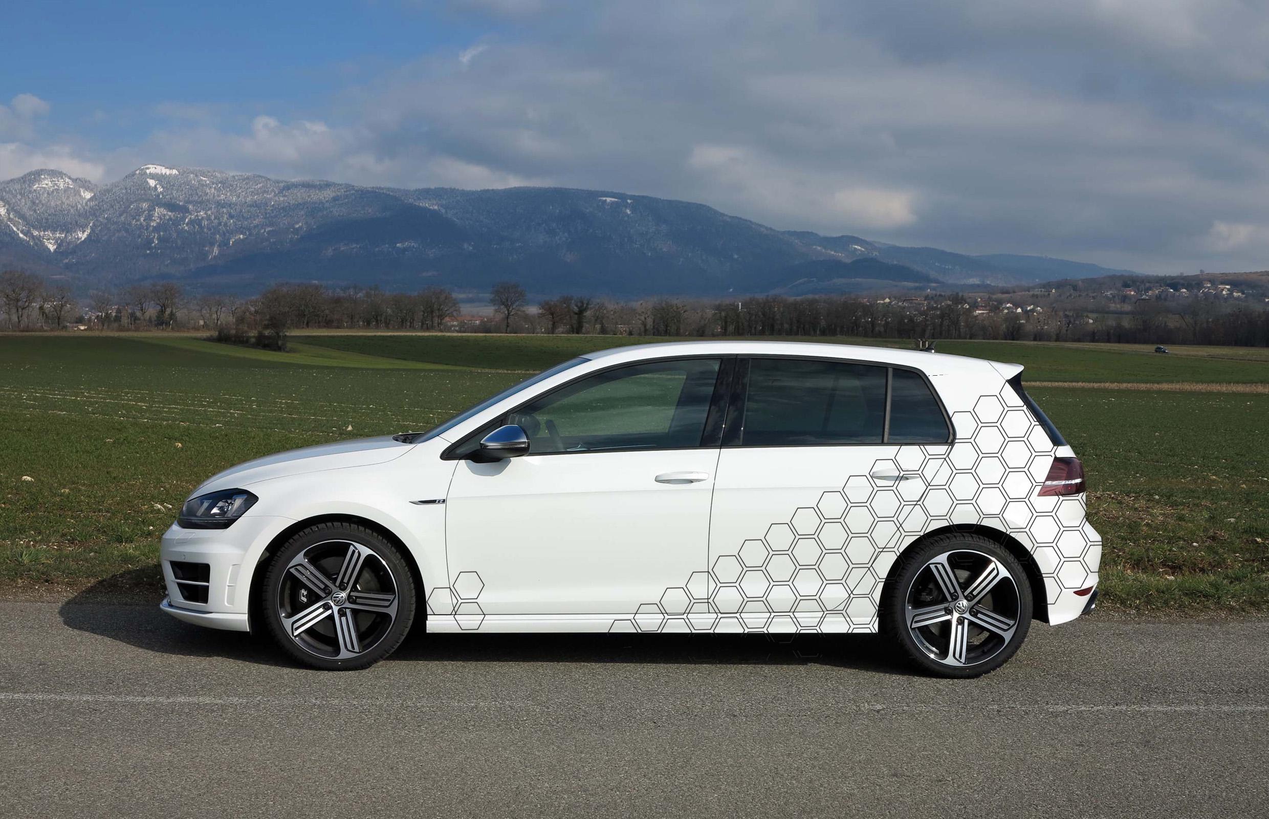 Custom Car Side Decal Kit - Medium Hexagon Camouflage Honeycomb Sticker Graphics (Choose Your Color)