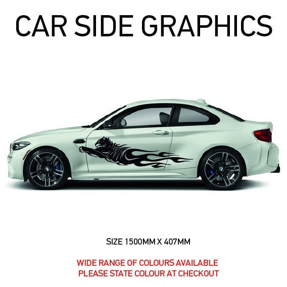 CSG48 Car Side Graphics X 2 Will Fit Any Car Van Universal Stickers Decals