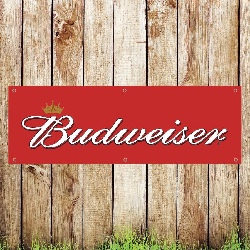 BAN001 Budweiser Pub Banner Indoor/outdoor Waterproof PVC With