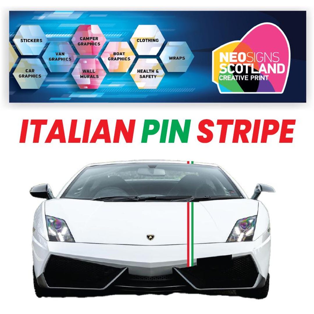 ITRP Italy Racing Pin Stripes 1.2m (1200mm) Long Laminated for Renault ...
