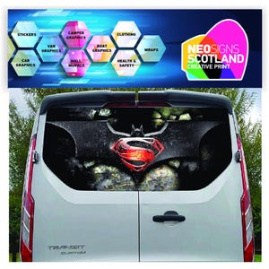 FORDT019 Tailgate wrap for Ford Transit Custom Swb Lwb Rear Panel Graphic Sticker Wrap Air Release Vinyl