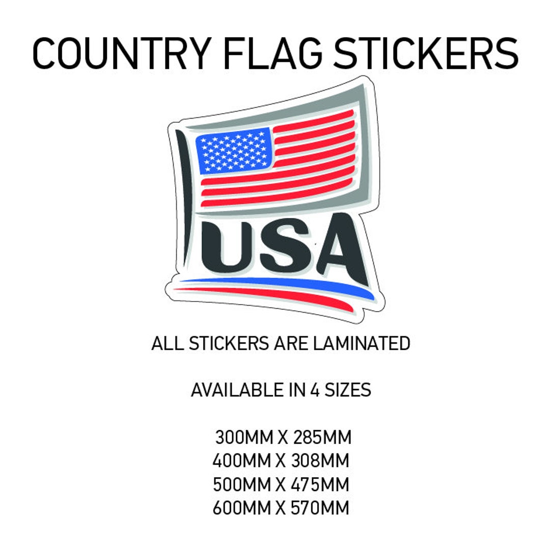 CF29 USA Country Flag Aufkleber Grafik Aufkleber Fahrrad Auto Tür Van -  .de