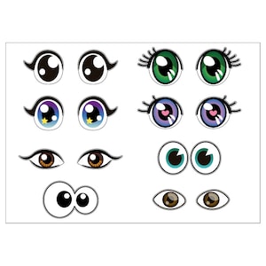 PS041-050 A4 Sticker Sheet Decals Wall Self Adhesive Vinyl  Various Designs Available Eyes Dogs Cats Butterflies Dolphins skull various