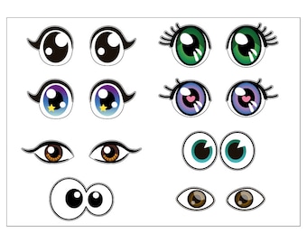 PS041-050 A4 Sticker Sheet Decals Wall Self Adhesive Vinyl  Various Designs Available Eyes Dogs Cats Butterflies Dolphins skull various