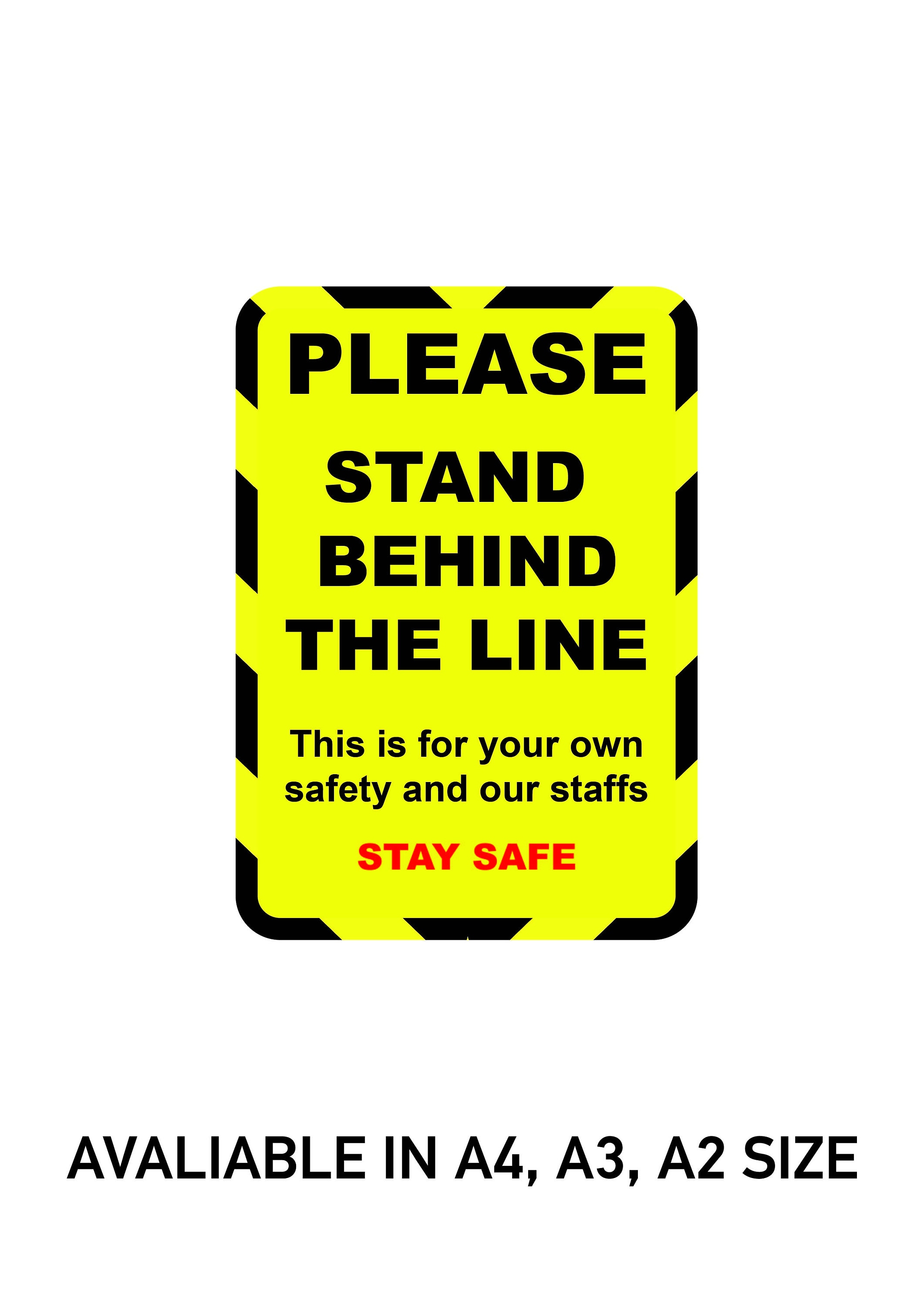 Please stand behind the line this is for your own safety and Etsy