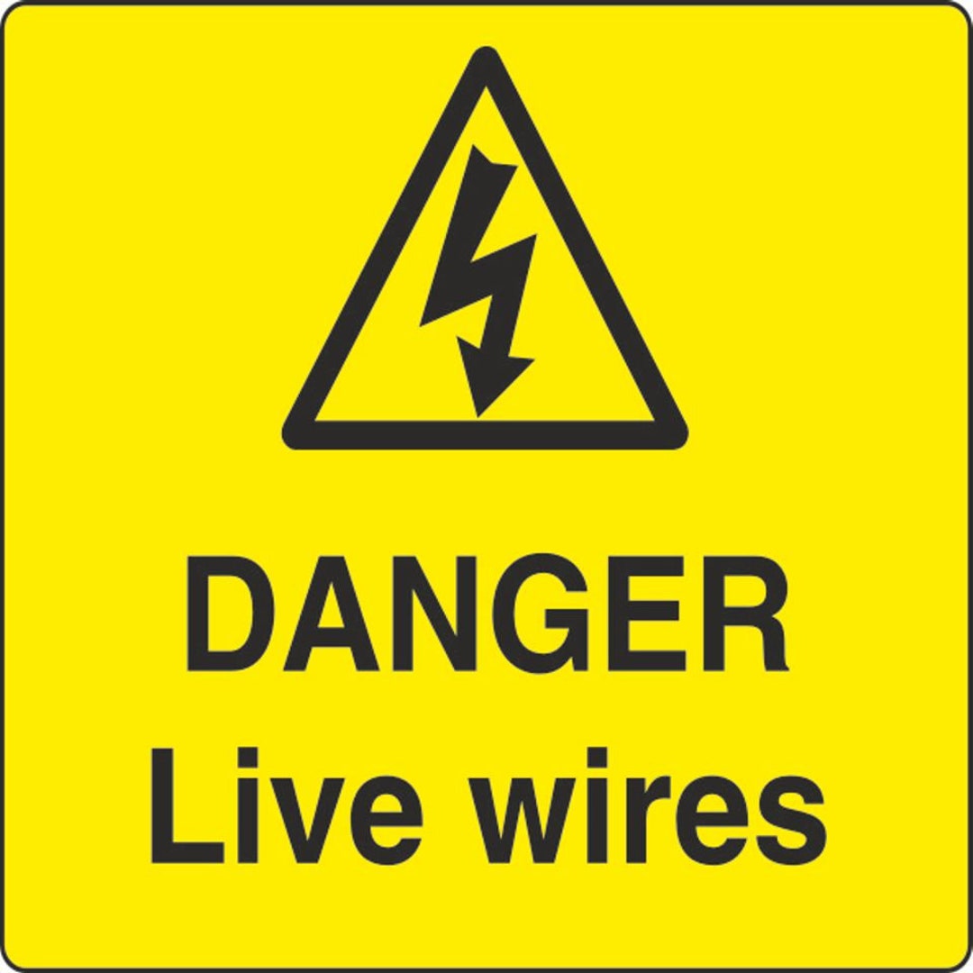 Danger Sign live wires