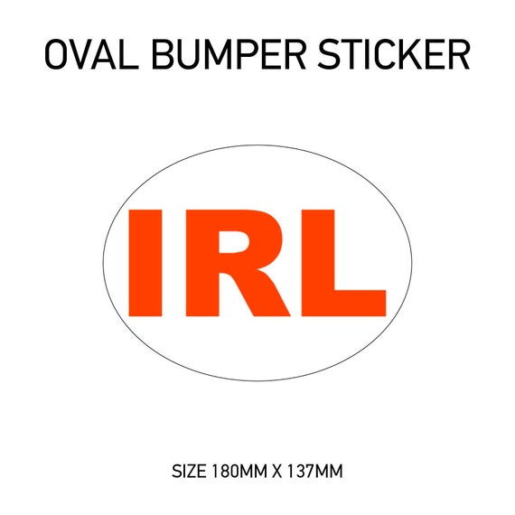 BS04 Ireland Car Stickers White Oval Self Adhesive Vinyl New IRL Vehicles