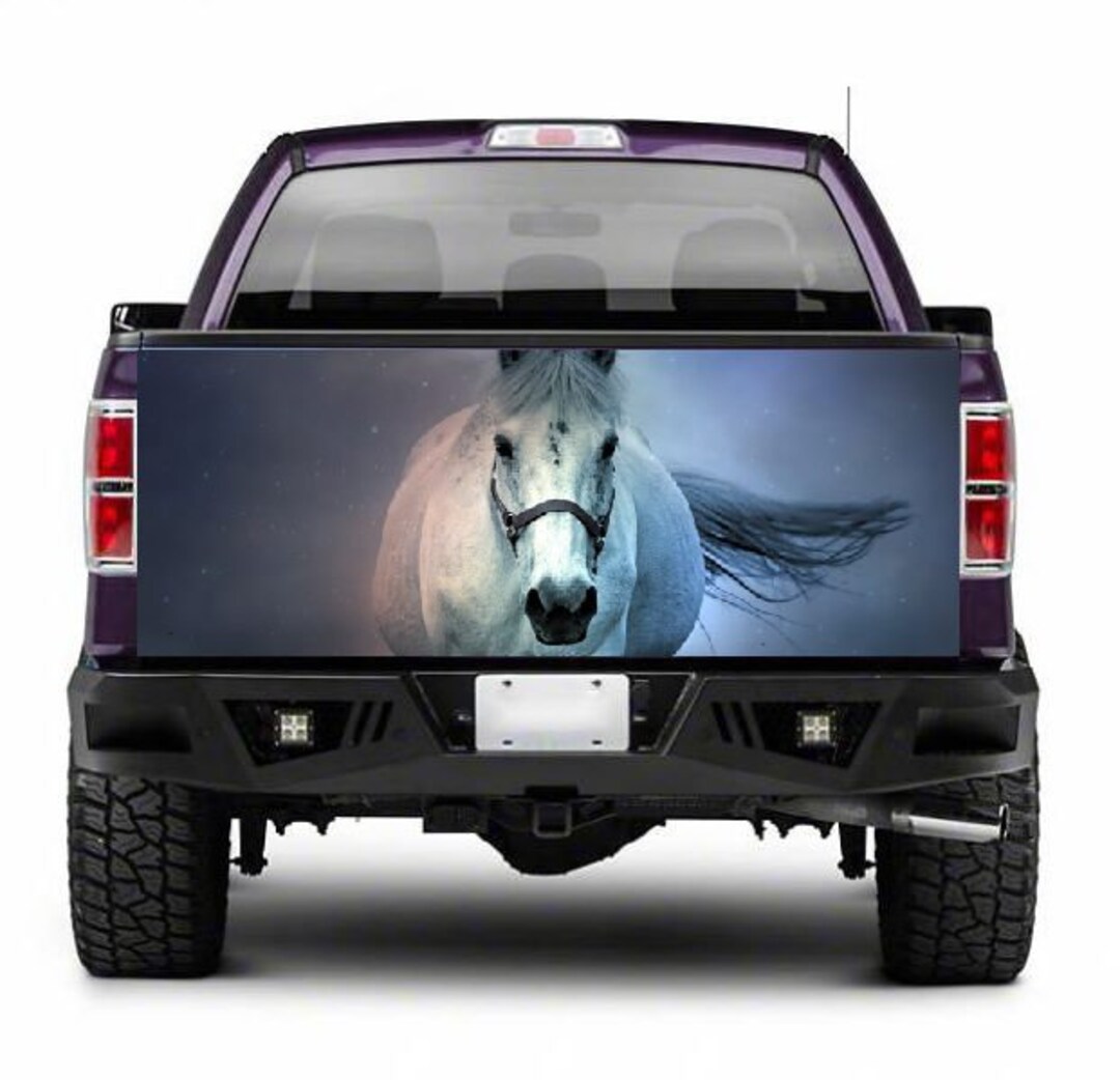 TAIL015 Tailgate Truck Horse Wrap Printed Graphics Vinyl F150 Toyota