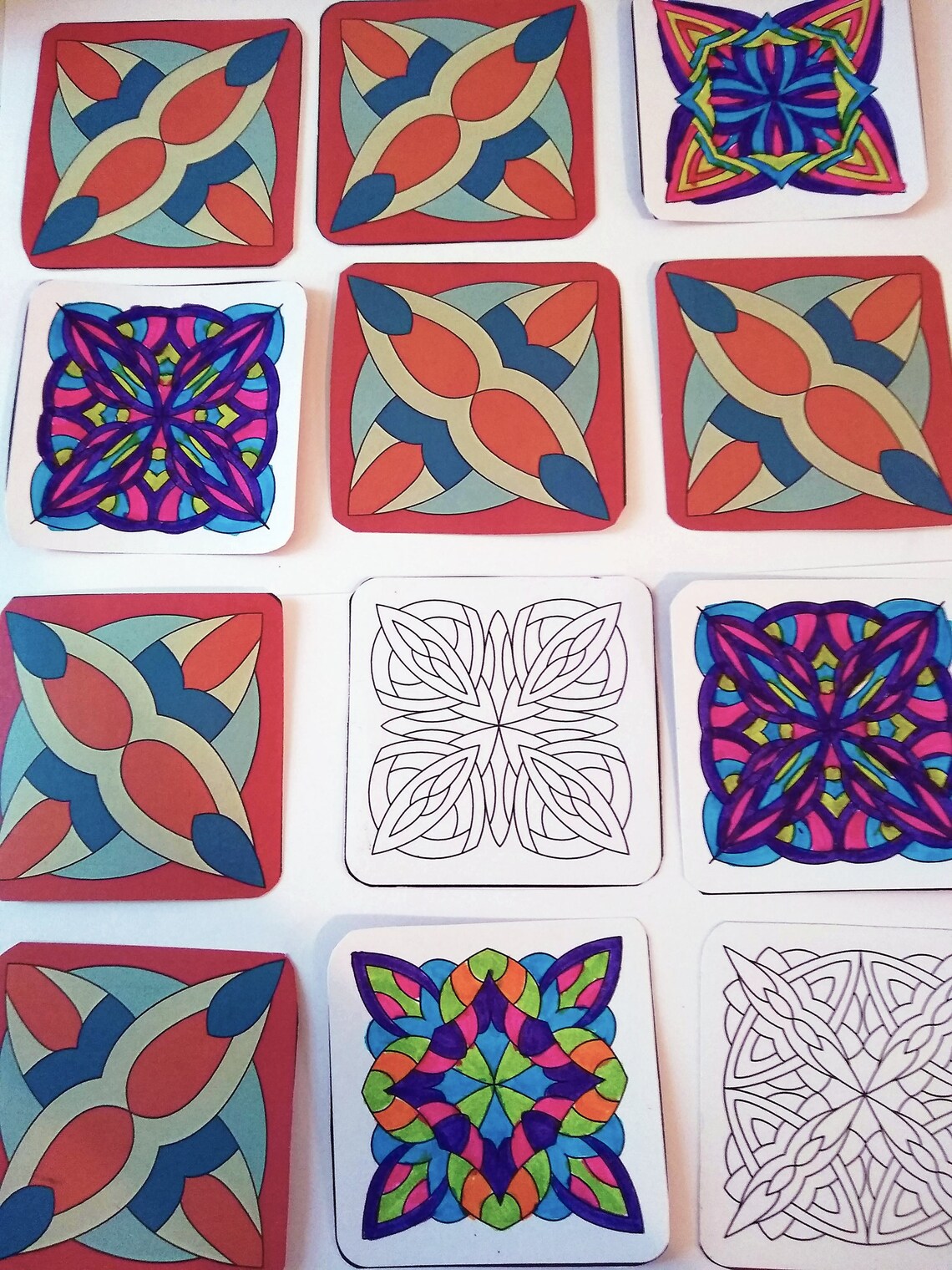 Memory Game Colouring pages printable pdf download | Etsy