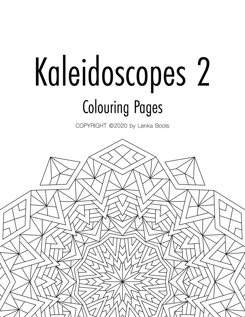 Pdf: Kaleidoscopes 2 15 Adult Colouring Pages Printable Pdf | Etsy